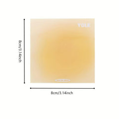 50pcs Egg Yellow Gradient Solid Sticky Notes for Office Memo Paper