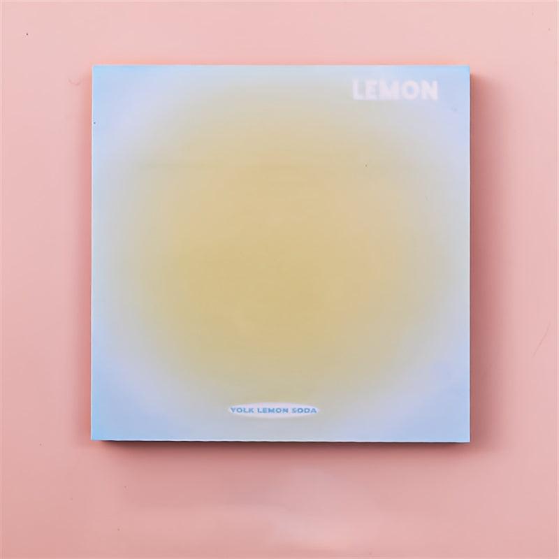 50pcs Egg Yellow Gradient Solid Sticky Notes for Office Memo Paper