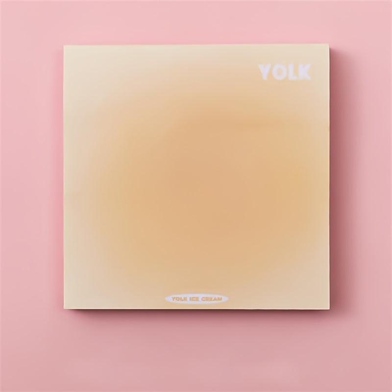50pcs Egg Yellow Gradient Solid Sticky Notes for Office Memo Paper