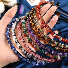 Natural Crystal Headband Bride Fairy Style Women Girls Casual Party Decors Gift