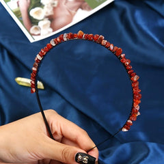 Natural Crystal Headband Bride Fairy Style Women Girls Casual Party Decors Gift
