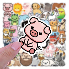 50 PCS Colorful Animal Vinyl Waterproof Stickers for Teens Girls Kids