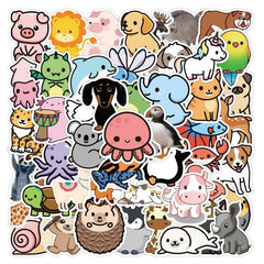 50 PCS Colorful Animal Vinyl Waterproof Stickers for Teens Girls Kids