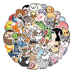 50 PCS Colorful Animal Vinyl Waterproof Stickers for Teens Girls Kids