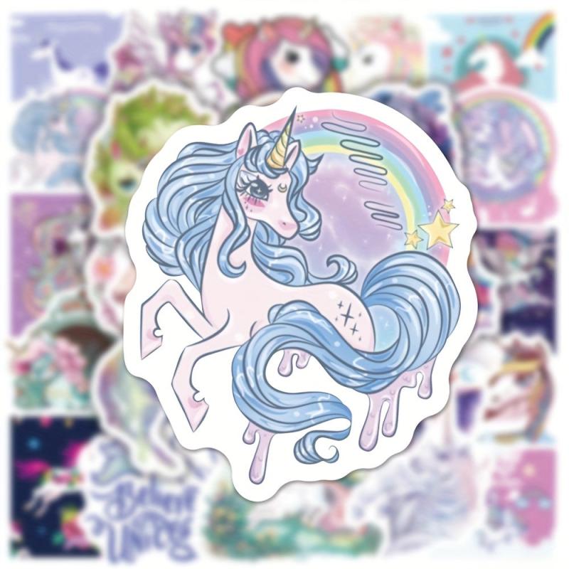 50pcs Unicorn Stickers for Kids Teens & Adults Phones Hydroflasks Laptops