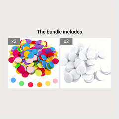 100pcs Mixed Circular Felt Pads for DIY Sewing Adhesive - 2 inch