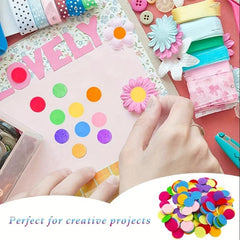 100pcs Mixed Circular Felt Pads for DIY Sewing Adhesive - 2 inch