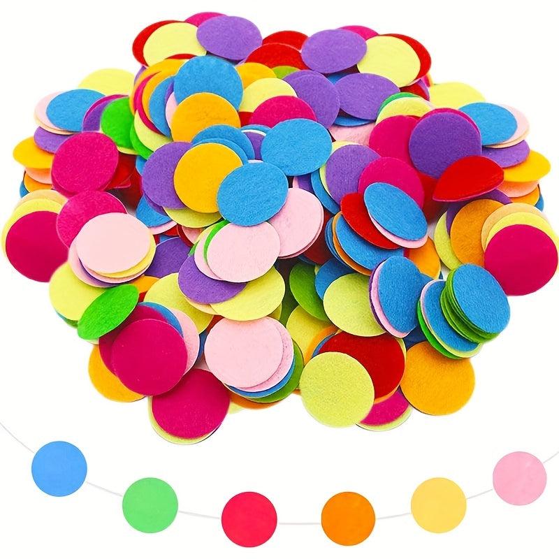 100pcs Mixed Circular Felt Pads for DIY Sewing Adhesive - 2 inch