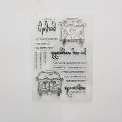 English Car DIY Decoration Transparent Seal Scrapbook Finished Stamp