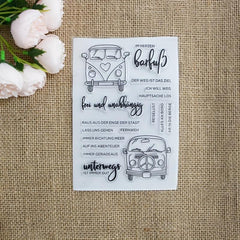 English Car DIY Decoration Transparent Seal Scrapbook Finished Stamp