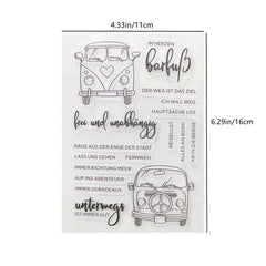 English Car DIY Decoration Transparent Seal Scrapbook Finished Stamp