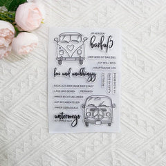 English Car DIY Decoration Transparent Seal Scrapbook Finished Stamp