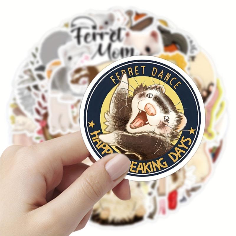 53pcs Ferret Vinyl Stickers Waterpr...