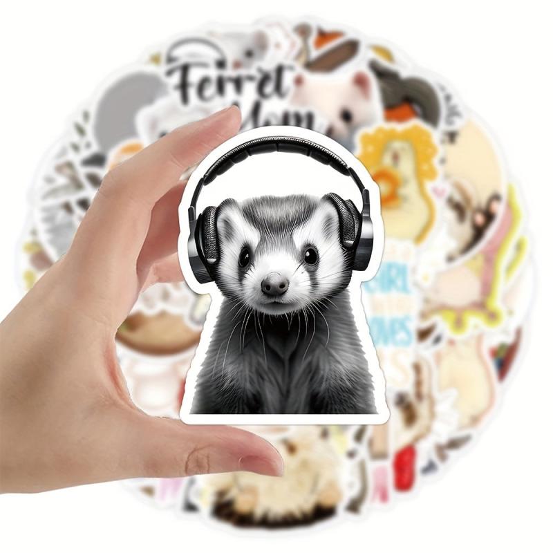 53pcs Ferret Vinyl Stickers Waterpr...