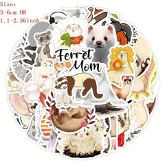 53pcs Ferret Vinyl Stickers Waterpr...