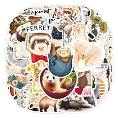 53pcs Ferret Vinyl Stickers Waterpr...