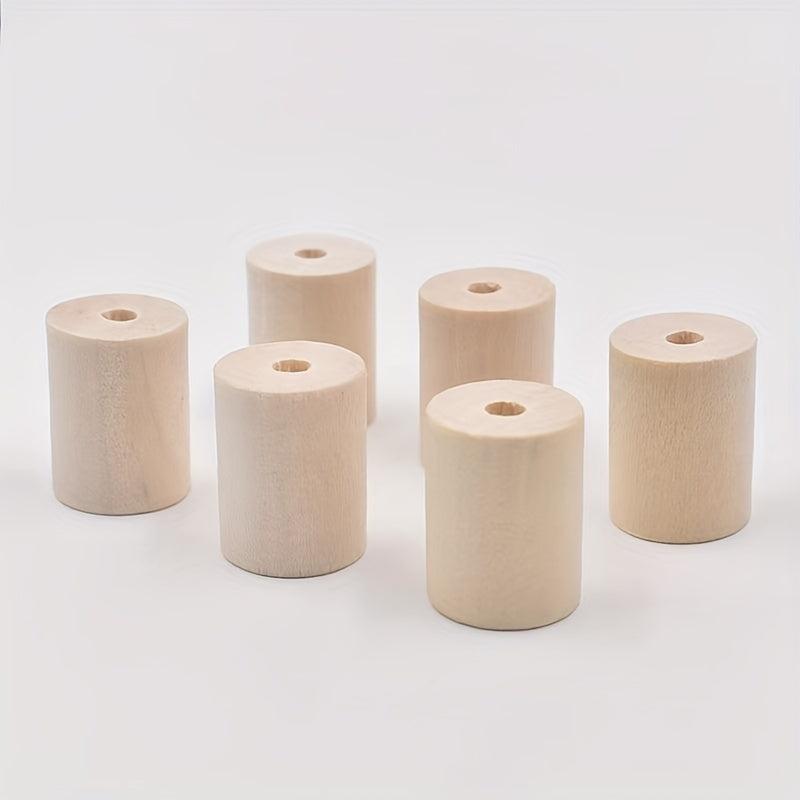 10pcs 20MM Log Wood Cylinder Bag Clothing Necklace Accessories