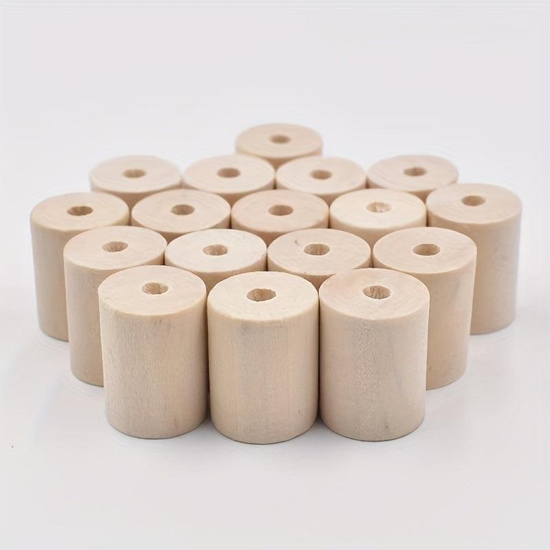 10pcs 20MM Log Wood Cylinder Bag Clothing Necklace Accessories