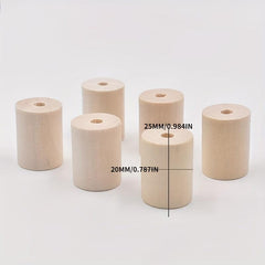 10pcs 20MM Log Wood Cylinder Bag Clothing Necklace Accessories