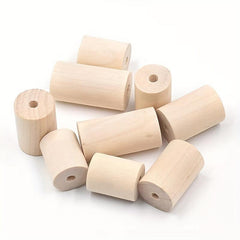 10pcs 20MM Log Wood Cylinder Bag Clothing Necklace Accessories