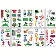 Football Temporary Tattoo Stickers Mini Cartoon Facial Stickers