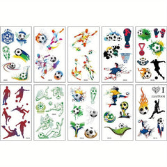 Football Temporary Tattoo Stickers Mini Cartoon Facial Stickers