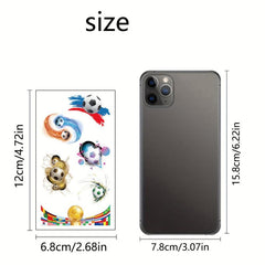 Football Temporary Tattoo Stickers Mini Cartoon Facial Stickers