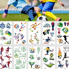 Football Temporary Tattoo Stickers Mini Cartoon Facial Stickers
