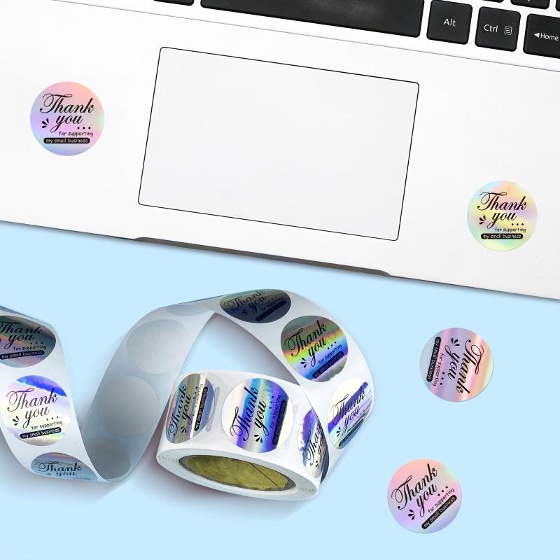 500 Pieces Laser Wedding Handbag Thank You Stickers