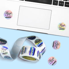 500 Pieces Laser Wedding Handbag Thank You Stickers