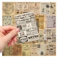 35pcs Vintage Parchment Paper Waterproof Sticker DIY Creative Toy