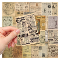 35pcs Vintage Parchment Paper Waterproof Sticker DIY Creative Toy