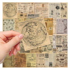 35pcs Vintage Parchment Paper Waterproof Sticker DIY Creative Toy
