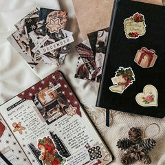 50pcs Vintage Merry Christmas Santa Claus And Children Stickers Pack