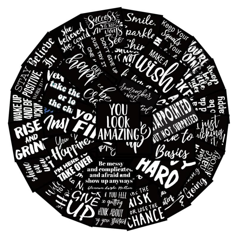 Set of 61 Inspirational Graffiti Stickers - Brighten Up Your Day