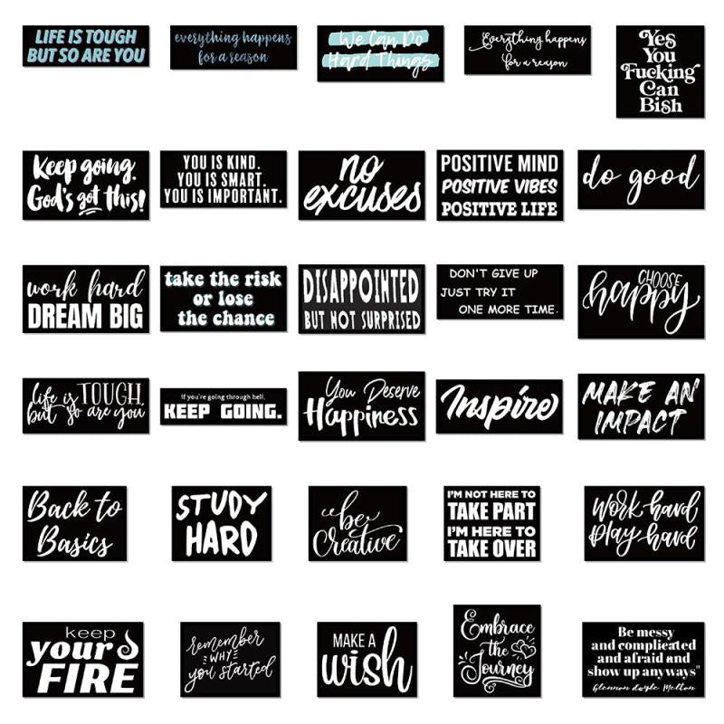 Set of 61 Inspirational Graffiti Stickers - Brighten Up Your Day