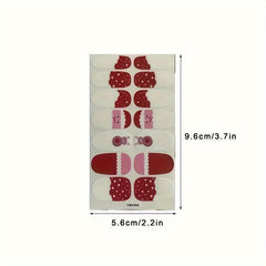 10pcs Christmas Nail Stickers For Women Girls Manicure Accessories