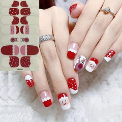 10pcs Christmas Nail Stickers For Women Girls Manicure Accessories