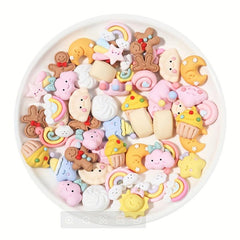 10Pcs Resin Princess Star DIY Embellishments for Scrapbooking Hairpins Cups