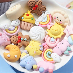 10Pcs Resin Princess Star DIY Embellishments for Scrapbooking Hairpins Cups
