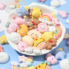 10Pcs Resin Princess Star DIY Embellishments for Scrapbooking Hairpins Cups
