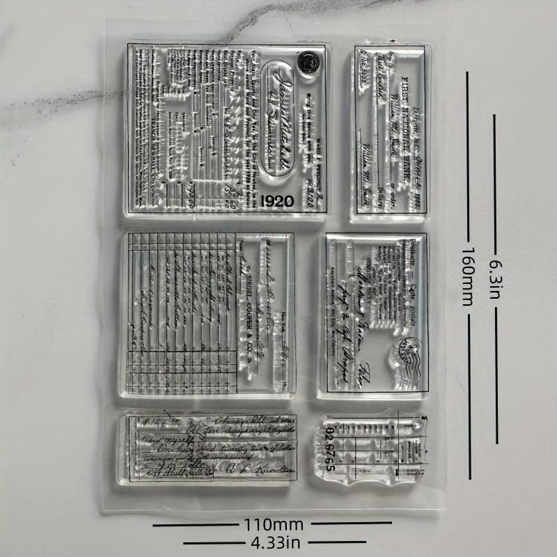 Diary Retro Stamp Silicone Transparent Stamp Hand Book Decorative Rubber Stamp