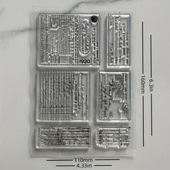 Diary Retro Stamp Silicone Transparent Stamp Hand Book Decorative Rubber Stamp
