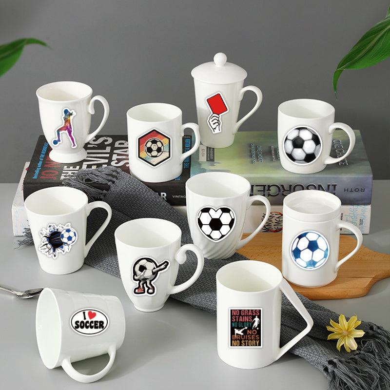 50 Soccer Stickers Vinyl Pack Soccer Party Favors Decorations