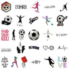 50 Soccer Stickers Vinyl Pack Soccer Party Favors Decorations