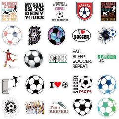 50 Soccer Stickers Vinyl Pack Soccer Party Favors Decorations