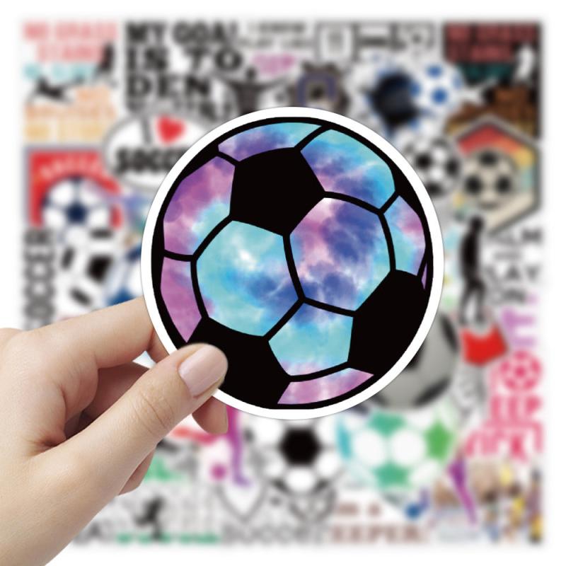 50 Soccer Stickers Vinyl Pack Soccer Party Favors Decorations