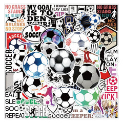 50 Soccer Stickers Vinyl Pack Soccer Party Favors Decorations