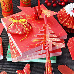 200pcs Origami Spring Lanterns DIY Materials