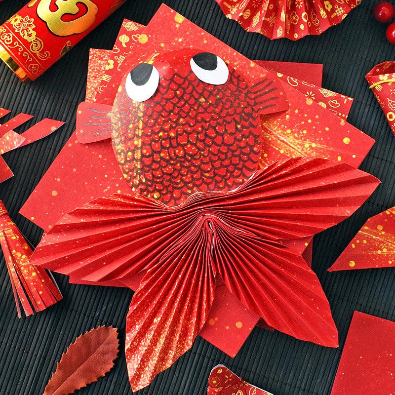 200pcs Origami Spring Lanterns DIY Materials